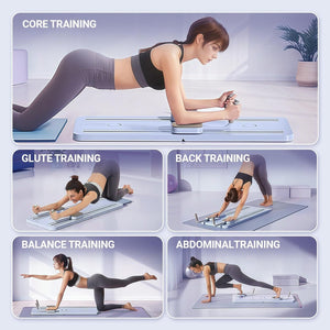 Multifunctional Foldable Pilates Reformer with Timer,Pilates Refomer Machine for Home Core Fitness